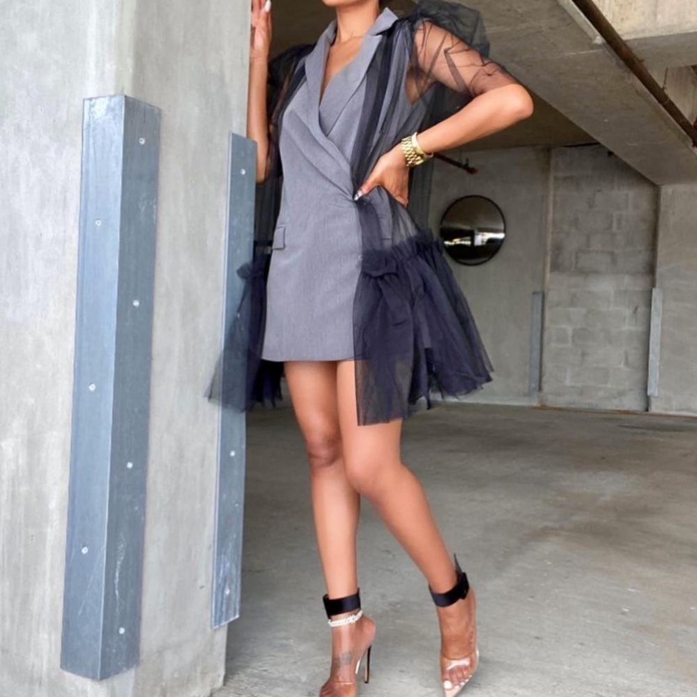 Tulle blazer dress